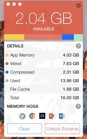Vapauta RAM-muistia Macissa Memory Clean -sovelluksella.