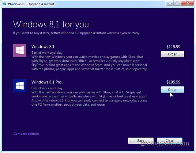 Kuinka päivittää Windows 7 Windows 8.1: een päivitysapurin avulla