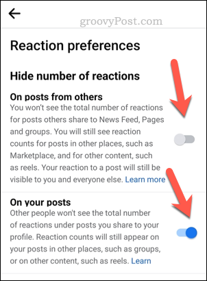 Aseta Facebookin reaktioasetukset mobiililaitteella