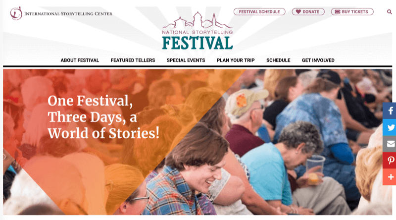 National Storytelling Festival -sivusto