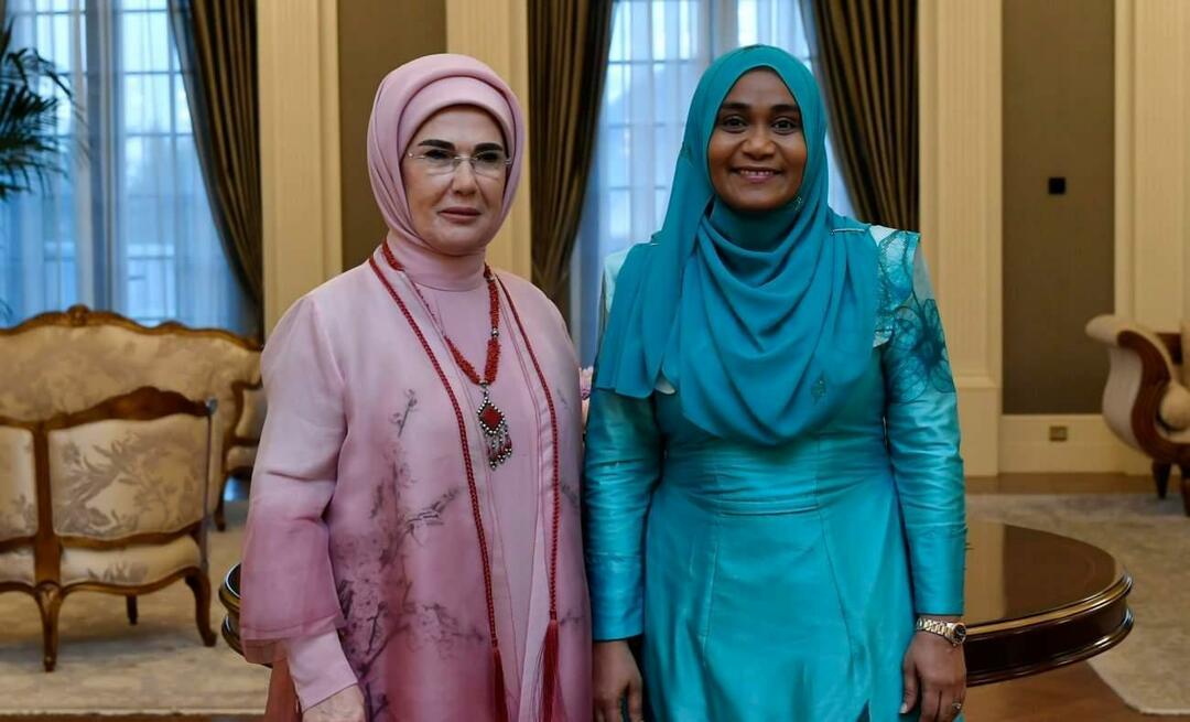 Ensimmäinen lady Erdoğan tapasi Malediivien presidentin Muizzun vaimon Sajidha Mohamedin