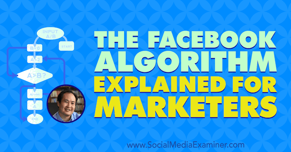 Markkinoijille selitetty Facebook-algoritmi, joka sisältää Dennis Yun oivalluksia sosiaalisen median markkinointipodcastissa.