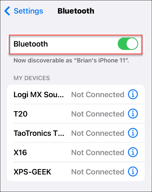 bluetooth jakaa wi-fi-salasanan iPhonessa