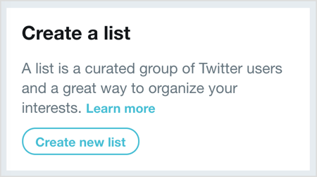 Napsauta Luo uusi luettelo ja valitse sitten käyttäjät, jotka haluat lisätä Twitter-luetteloosi.