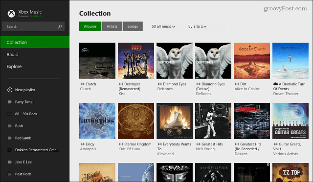 Xbox Music App -albumikokoelma