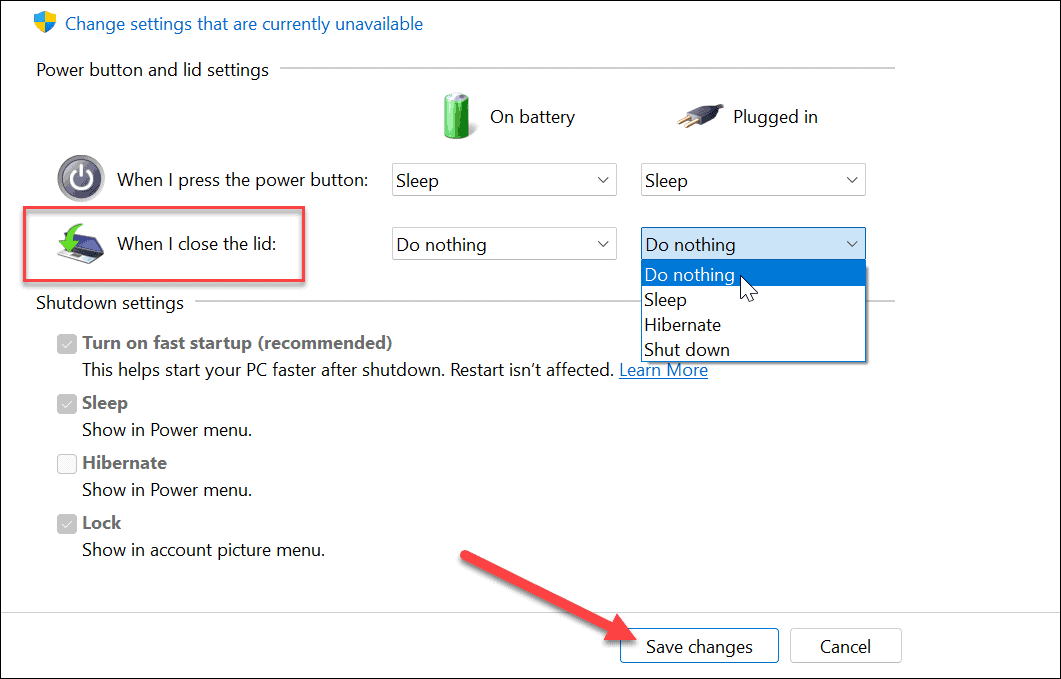 sulje kannettava tietokone ja käytä näyttöä Windowsissa 