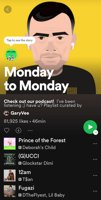 Maanantaista maanantaihin Spotify-soittolista GaryVeen kautta