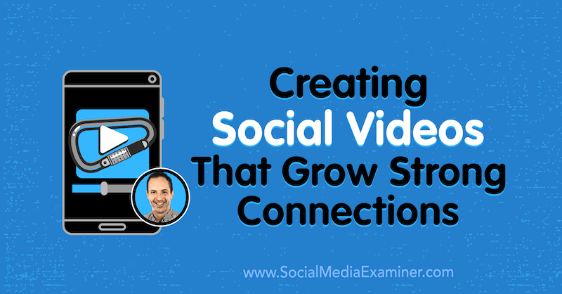 Vahvoja yhteyksiä kasvavien sosiaalisten videoiden luominen Matt Johnstonin oivalluksilla Social Media Marketing Podcastissa.