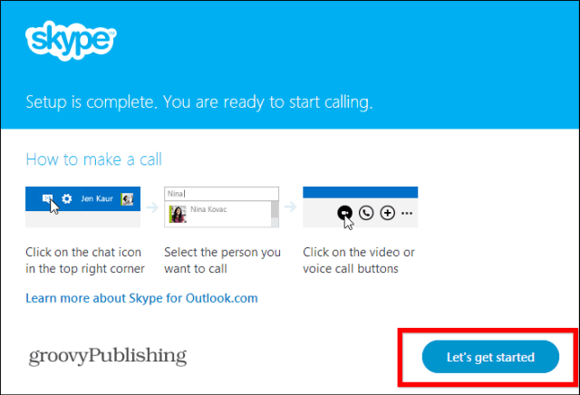 Skype HD Outlookin asennettu laajennus alkaa