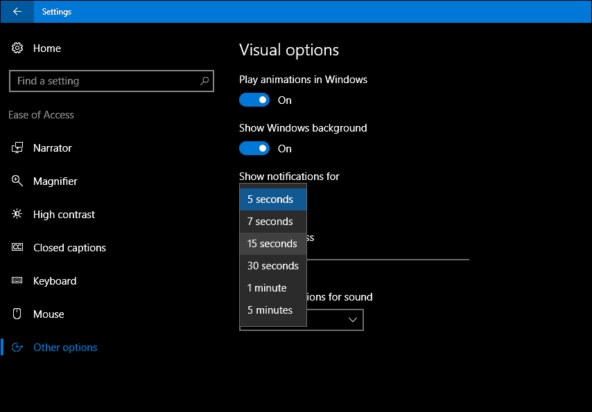Kuinka pitää Windows 10 -ilmoitukset näytössä pidempään