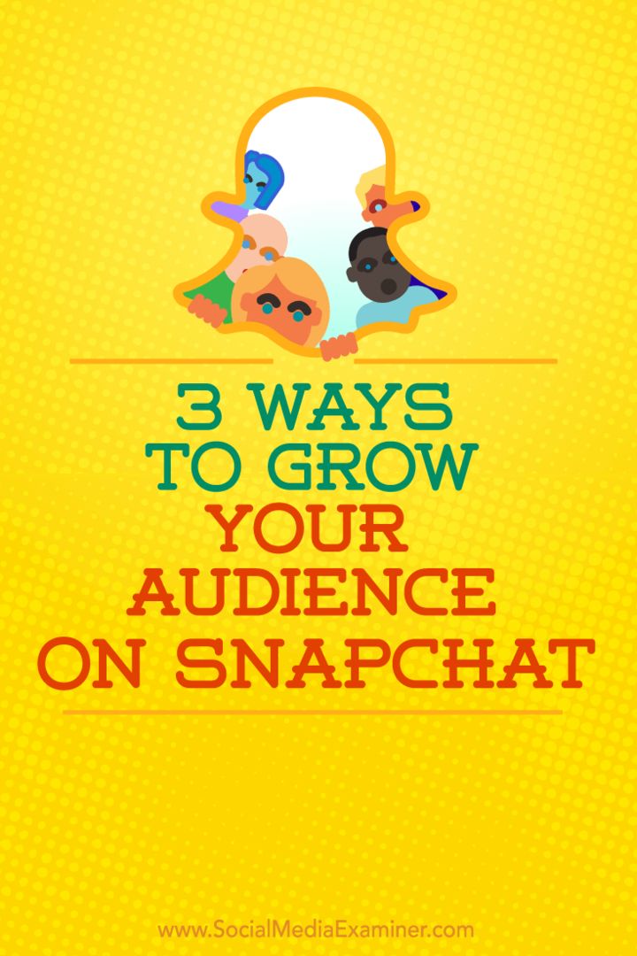 3 tapaa kasvattaa yleisöäsi Snapchatissa: sosiaalisen median tutkija