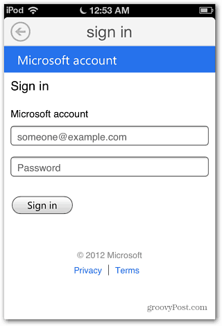 Kirjaudu sisään Microsoft-tili
