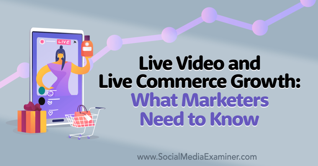Live-video ja live-kaupan kasvu: mitä markkinoijien on tiedettävä: Social Media Examiner