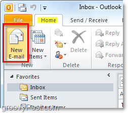 kirjoita uusi Outlook 2010 -sähköposti