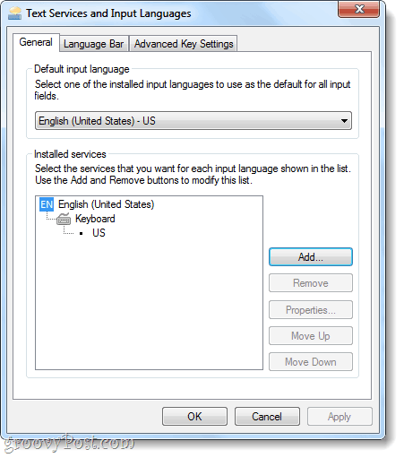 tekstipalvelut ja syöttökielet Windows 7: ssä