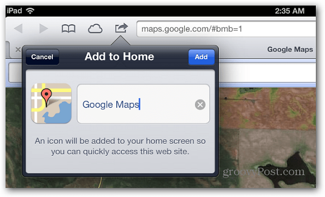 IOS 6 -vinkki: Lisää Google Maps aloitusnäyttöön