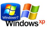 Windows Xp ja Windows 7 -logot