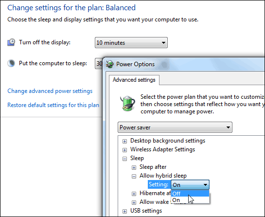Windows 7 -vinkki: Tee lepotilaan tai lepotilaan oletusvirtavaihtoehto