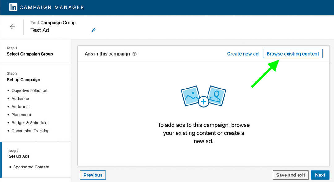 mainonta-kampanjat-miten-käyttää-sosiaalinen-proof-in-linkedin-mains-selaa-olemassa olevaa-sisältöä-kampanjanhallinta-esimerkki-12