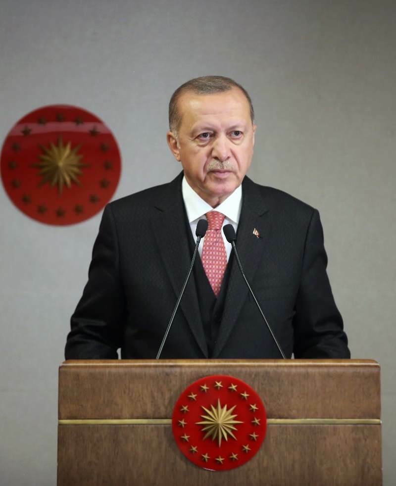 Puheenjohtaja erdoğan puhui kabinetin kokouksen jälkeen