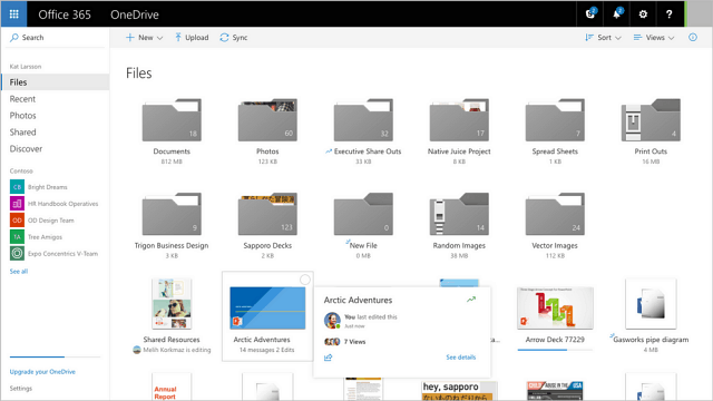 Microsoft päivittää OneDriven parannetuilla käyttöliittymillä ja jakamisasetuksilla
