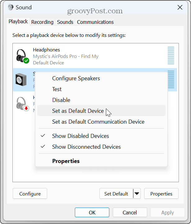 Windows 11 ei tunnista kuulokkeita