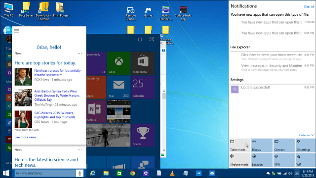 Windows 10: n tekninen esikatselu