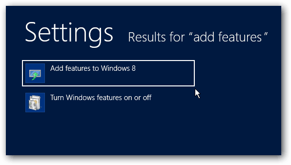Lisää ominaisuuksia Windows 8: een