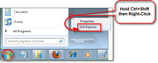 Kuinka käynnistää explorer Windows 7: ssä käynnistämättä uudelleen