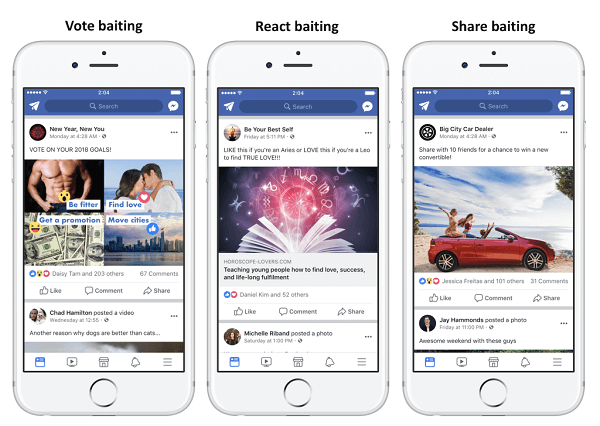 Facebook alentaa viestejä, jotka käyttävät sitoutumissyötää parantaakseen sitoutumista saadakseen paremman kattavuuden.