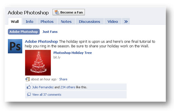 Adobe Photoshop Facebook -fanisivu