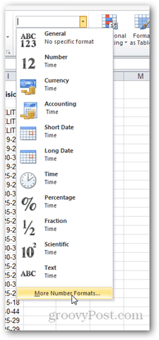 päivitä numeroiden muotoilu excel 2010: ssä