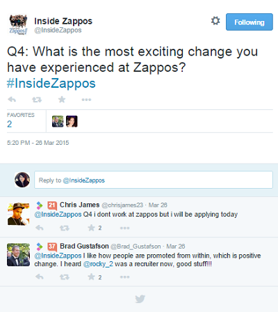 zappos #insidezappos jaa chat