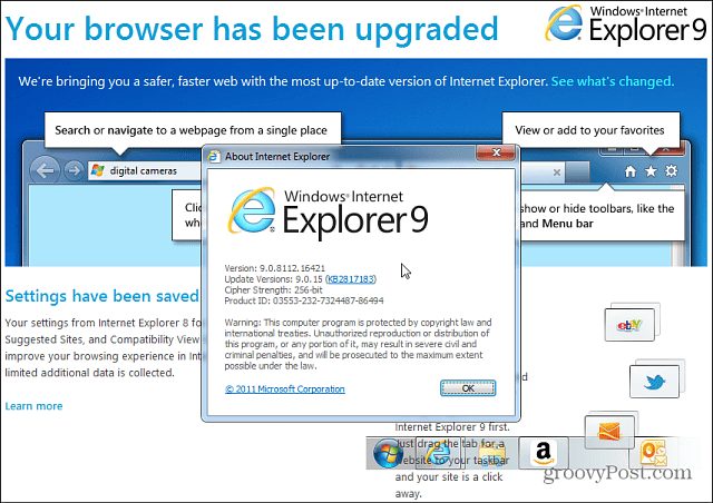 Internet Explorer 11 Esikatselun asennuksen poistaminen Windows 7: stä