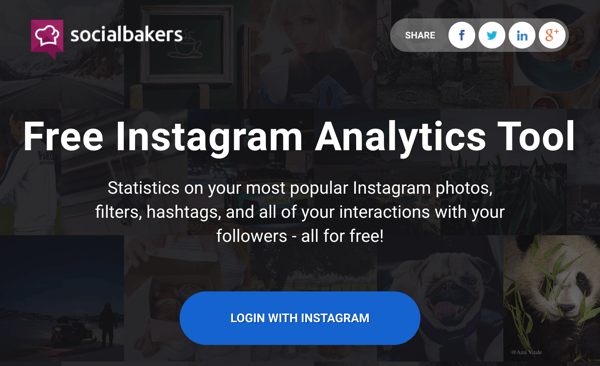 Kirjaudu sisään Instagramilla saadaksesi pääsyn Socialbakersin ilmaiseen raporttiin.
