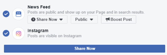 Kuinka lähettää postitus Instagramiin Facebookista työpöydällä, vaihe 1, varmista, että voit lähettää Instagramiin Facebookista