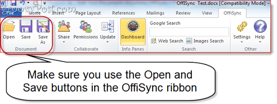 OffiSync: Synkronoi Google-dokumentit Office 2010: n kanssa