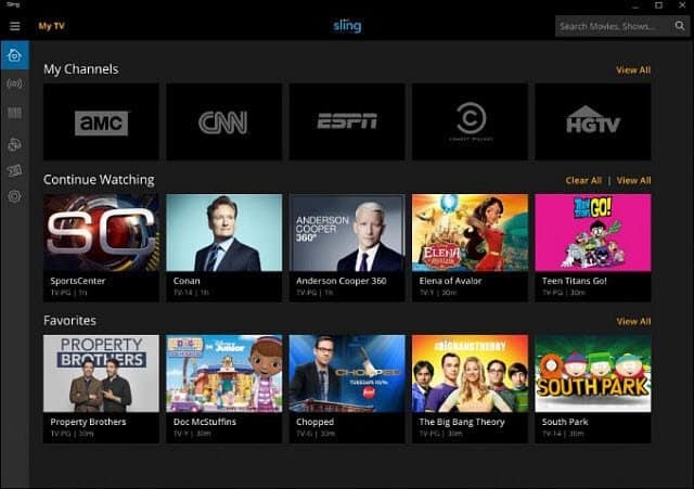 Sling TV tulee Windows 10 -käyttöjärjestelmään Cortana-tuella