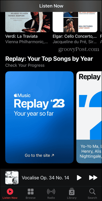 Apple Music Replay -osio
