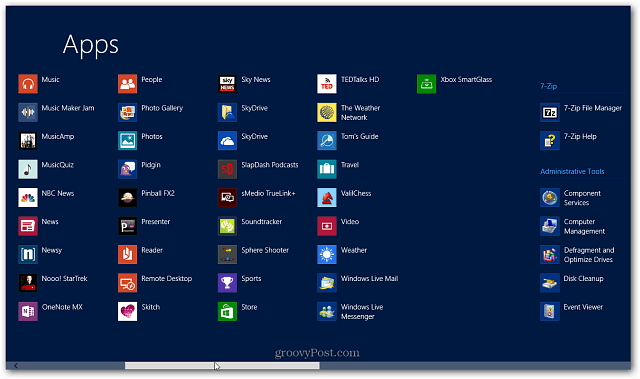Löydä kaikki Windows 8: lle asennetut sovellukset (päivitetty versioon 8.1)