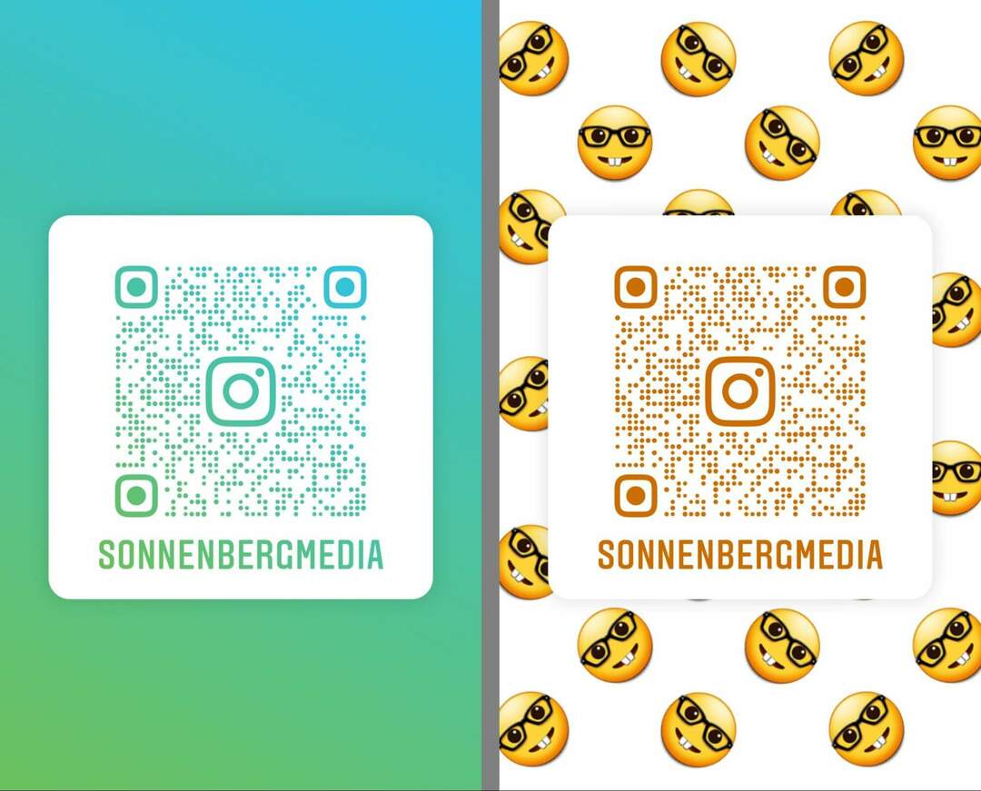 miten-luoda-instagram-qr-koodi-jakaa-profiili-muuta-väriä-suunnittelu-asetukset-emoji-kuvio-sonnenbergmedia-esimerkki-12
