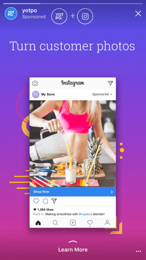 Uusien Instagram-tarinamainostavoitteiden avulla voit lähettää käyttäjiä sivustoosi ja sovelluksiisi, mikä saa aikaan todellisia tuloksia sen sijaan, että toivoa vain tuotemerkkitietoisuutta.