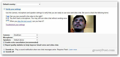 droidcam google talk -laajennus