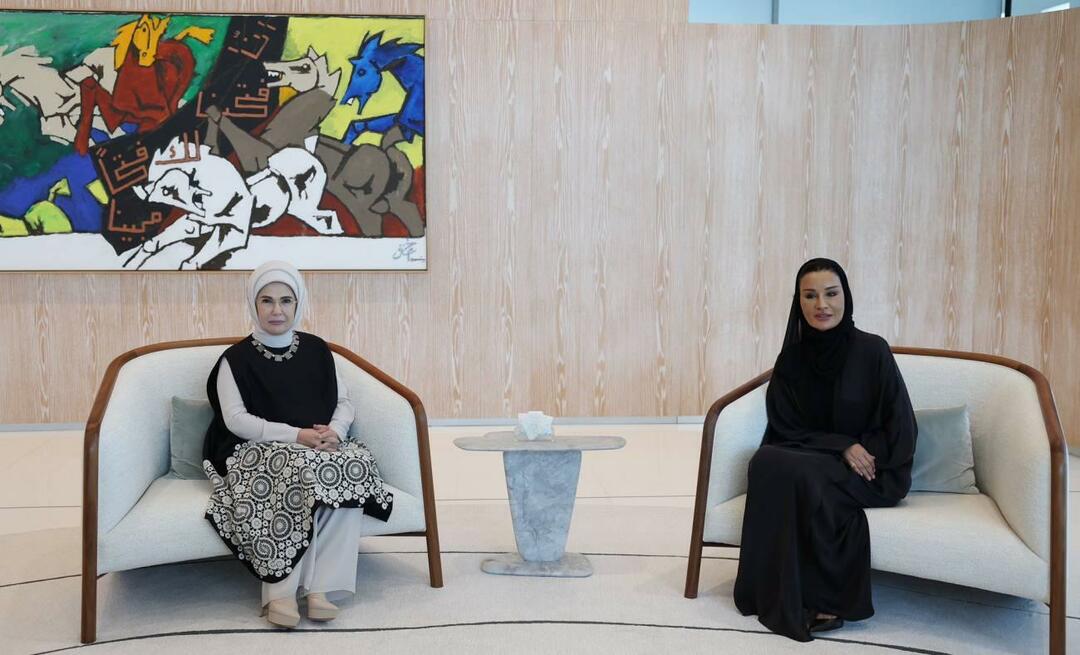 Ensimmäinen nainen Erdoğan tapasi Qatar-säätiön presidentin Sheikha Moza bint Nasserin!