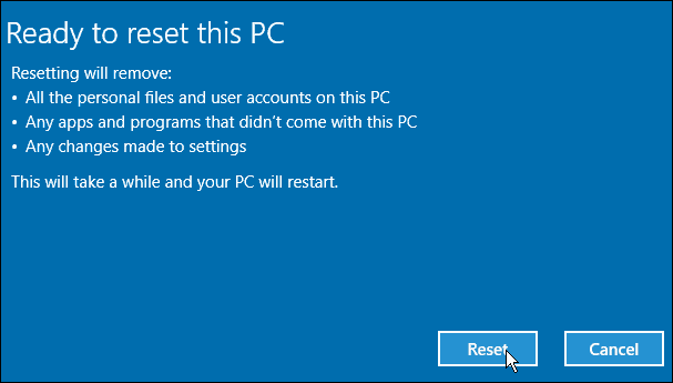 Palauta Windows 10 PC