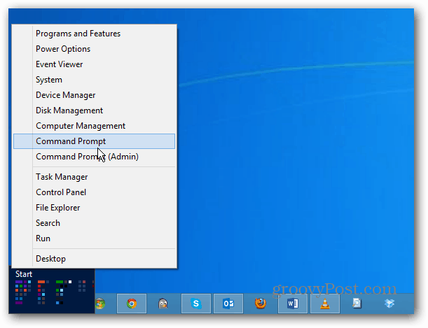 Windows 8 -valikko
