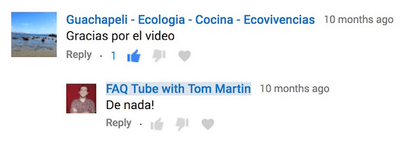 Vastaa YouTube-kommentteihin kommentoijan kielellä.