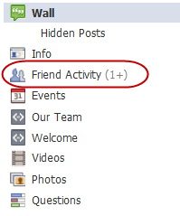 facebook-sivun ystävätoiminta
