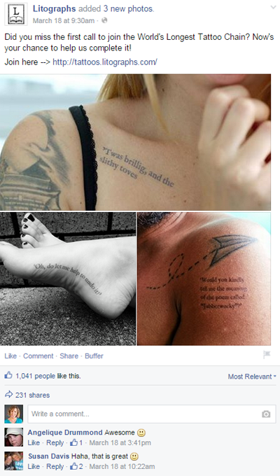 litograph tatuointi facebook viesti