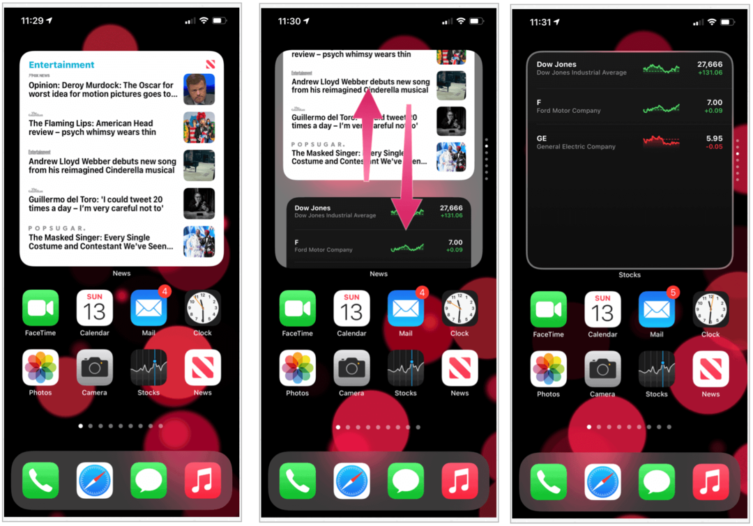 Widgetien käyttö iOS 14: ssä iPhonessa